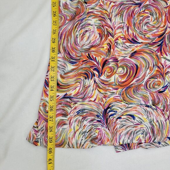 COLLETTE DINNIGAN Wrap 100% Silk Wrap Dress Size Small Abstract Print Artsy - Picture 9 of 14